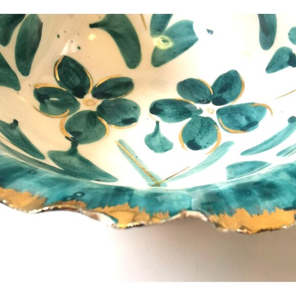 Italian Aqua and Gold Vintage Display Dish - Picture 5 of 8